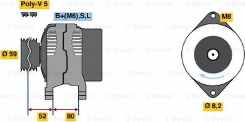 BOSCH 0 986 042 961 - Генератор vvparts.bg