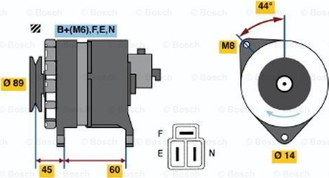 BOSCH 0 986 042 981 - Генератор vvparts.bg