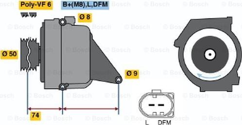 BOSCH 0 986 042 490 - Генератор vvparts.bg