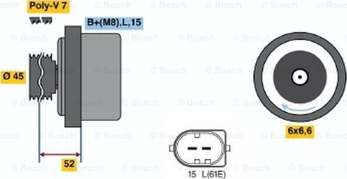 BOSCH 0 986 042 420 - Генератор vvparts.bg