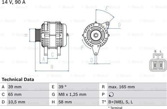 BOSCH 0 986 042 680 - Генератор vvparts.bg