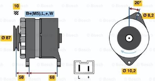 BOSCH 0 986 042 061 - Генератор vvparts.bg