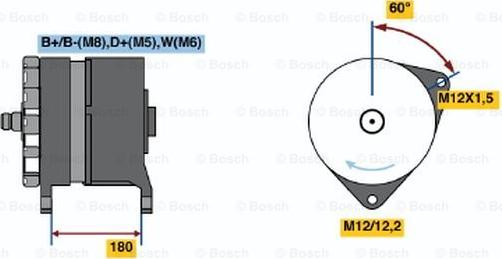 BOSCH 0 986 042 850 - Генератор vvparts.bg