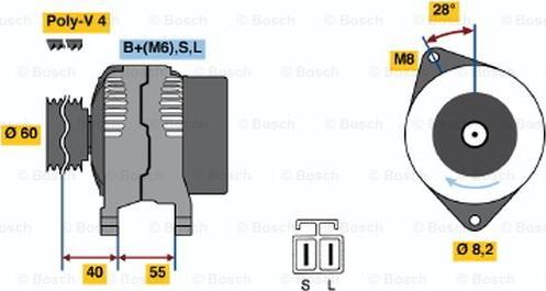 BOSCH 0 986 042 871 - Генератор vvparts.bg