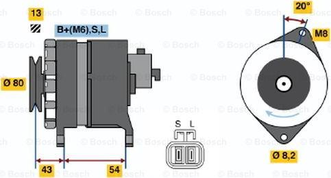 BOSCH 0 986 042 311 - Генератор vvparts.bg