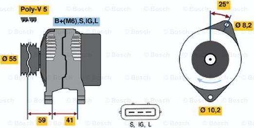 BOSCH 0 986 042 331 - Генератор vvparts.bg