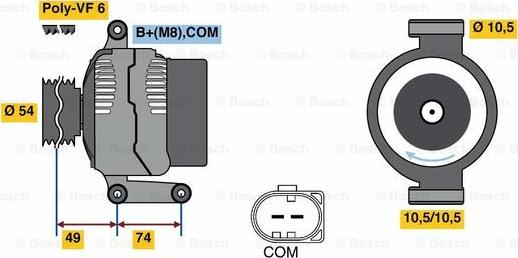 BOSCH 0 986 047 940 - Генератор vvparts.bg