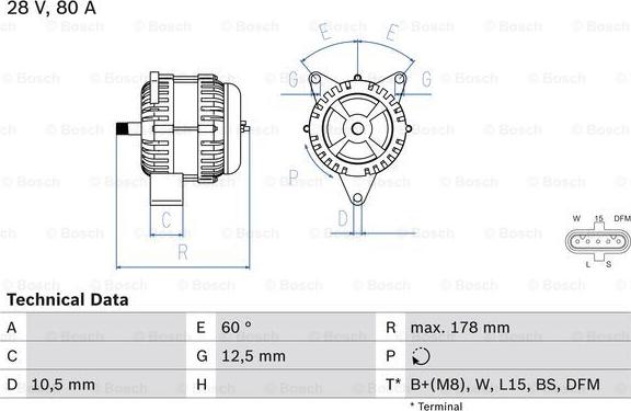 BOSCH 0 986 047 420 - Генератор vvparts.bg