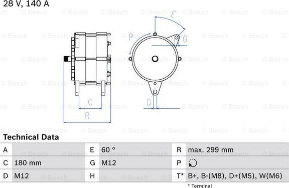 BOSCH 0 986 047 160 - Генератор vvparts.bg