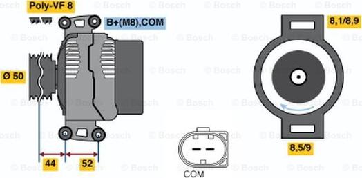 BOSCH 0 986 047 810 - Генератор vvparts.bg