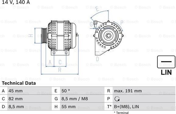 BOSCH 0 986 047 380 - Генератор vvparts.bg