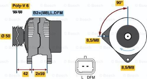 BOSCH 0 986 047 370 - Генератор vvparts.bg