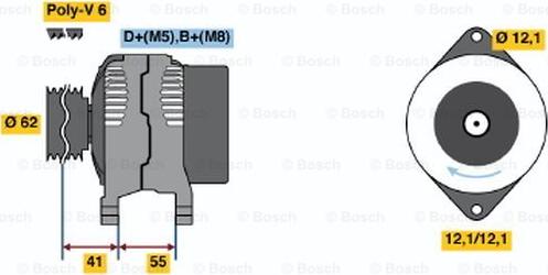 BOSCH 0 986 047 771 - Генератор vvparts.bg