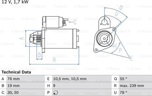 BOSCH 0 986 019 960 - Стартер vvparts.bg