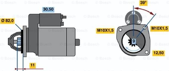 BOSCH 0 986 019 910 - Стартер vvparts.bg