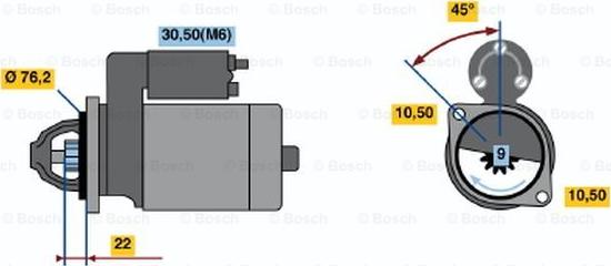 BOSCH 0 986 019 970 - Стартер vvparts.bg