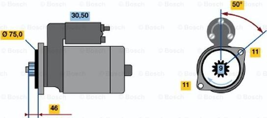 BOSCH 0 986 019 051 - Стартер vvparts.bg