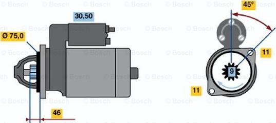 BOSCH 0 986 019 061 - Стартер vvparts.bg