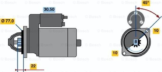 BOSCH 0 986 019 081 - Стартер vvparts.bg