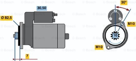 BOSCH 0 986 019 101 - Стартер vvparts.bg