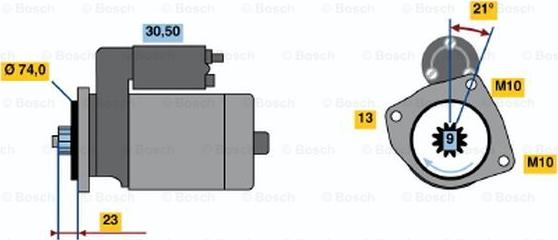 BOSCH 0 986 019 181 - Стартер vvparts.bg