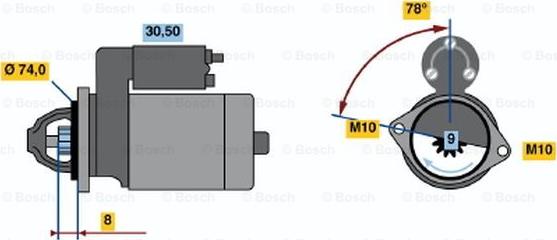 BOSCH 0 986 019 131 - Стартер vvparts.bg