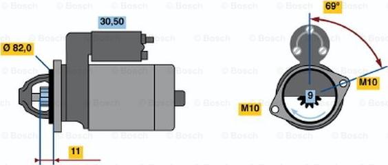 BOSCH 0 986 019 880 - Стартер vvparts.bg