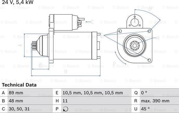 BOSCH 0 986 014 910 - Стартер vvparts.bg