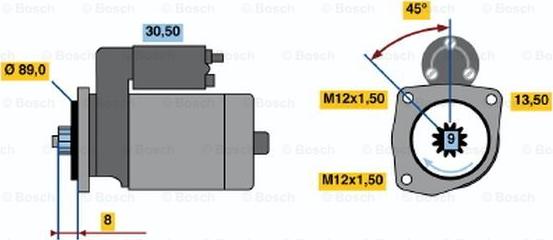 BOSCH 0 986 014 971 - Стартер vvparts.bg