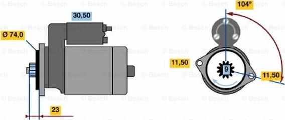 BOSCH 0 986 014 451 - Стартер vvparts.bg