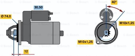 BOSCH 0 986 014 481 - Стартер vvparts.bg