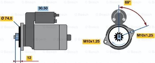 BOSCH 0 986 014 501 - Стартер vvparts.bg