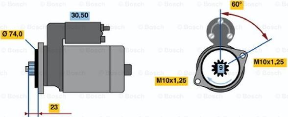 BOSCH 0 986 014 511 - Стартер vvparts.bg