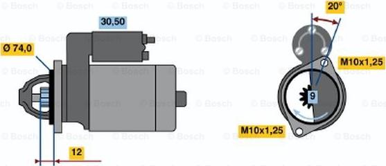 BOSCH 0 986 014 531 - Стартер vvparts.bg