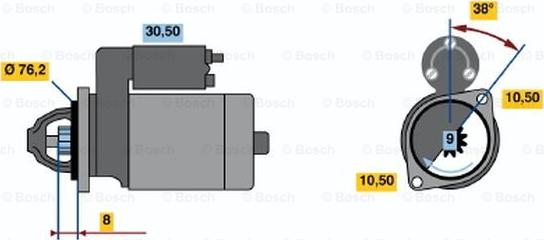 BOSCH 0 986 014 610 - Стартер vvparts.bg