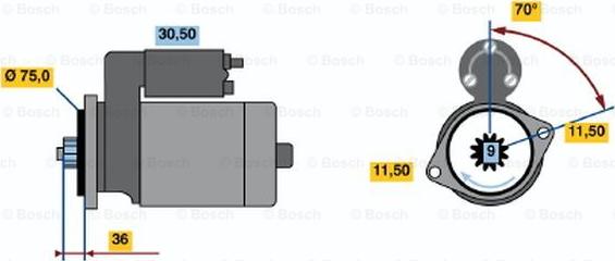 BOSCH 0 986 014 061 - Стартер vvparts.bg