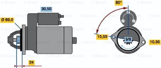 BOSCH 0 986 014 081 - Стартер vvparts.bg