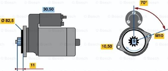 BOSCH 0 986 014 191 - Стартер vvparts.bg