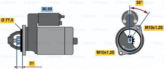 BOSCH 0 986 014 171 - Стартер vvparts.bg