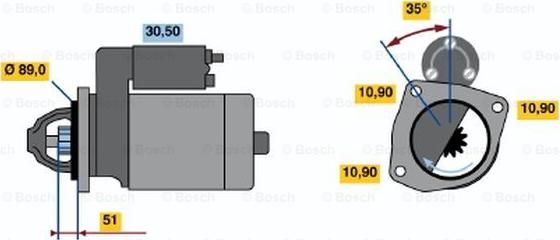 BOSCH 0 986 014 850 - Стартер vvparts.bg