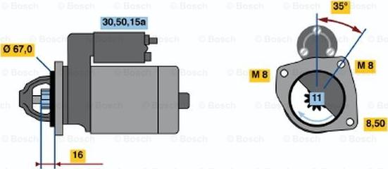 BOSCH 0 986 014 800 - Стартер vvparts.bg