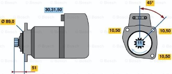 BOSCH 0 986 014 870 - Стартер vvparts.bg