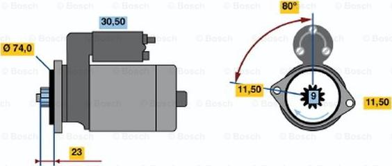 BOSCH 0 986 014 391 - Стартер vvparts.bg