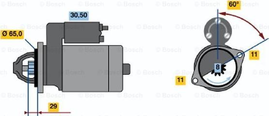 BOSCH 0 986 014 381 - Стартер vvparts.bg