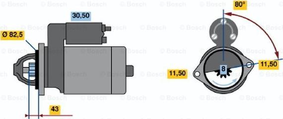 BOSCH 0 986 014 331 - Стартер vvparts.bg