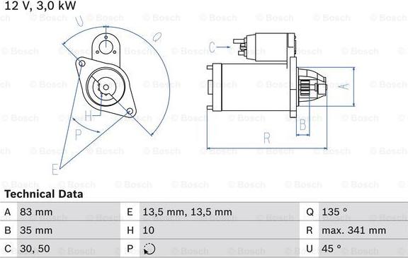 BOSCH 0 986 014 740 - Стартер vvparts.bg