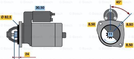 BOSCH 0 986 015 610 - Стартер vvparts.bg