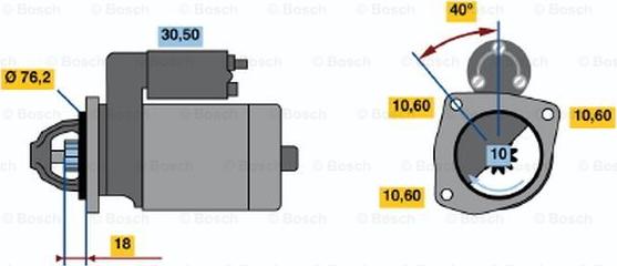 BOSCH 0 986 015 190 - Стартер vvparts.bg