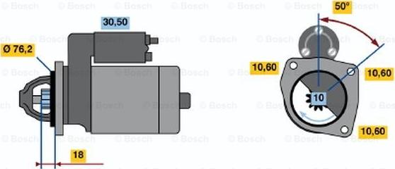 BOSCH 0 986 015 200 - Стартер vvparts.bg