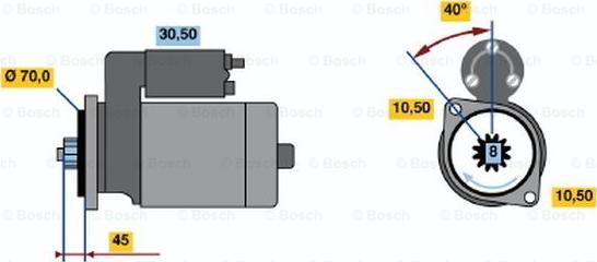 BOSCH 0 986 015 751 - Стартер vvparts.bg